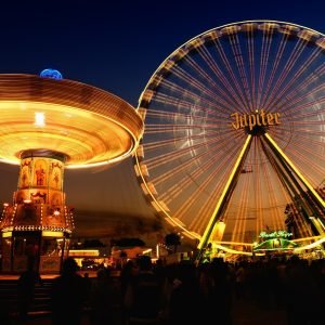 fair, fairground, ferris wheel